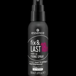 essence Prebase Y Spray Fijador>fix & LAST 18h spray fijador del maquillaje