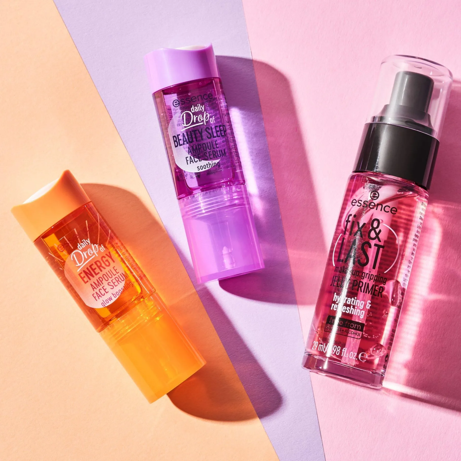 essence Prebase Y Spray Fijador>fix & LAST prebase adherente para el maquillaje