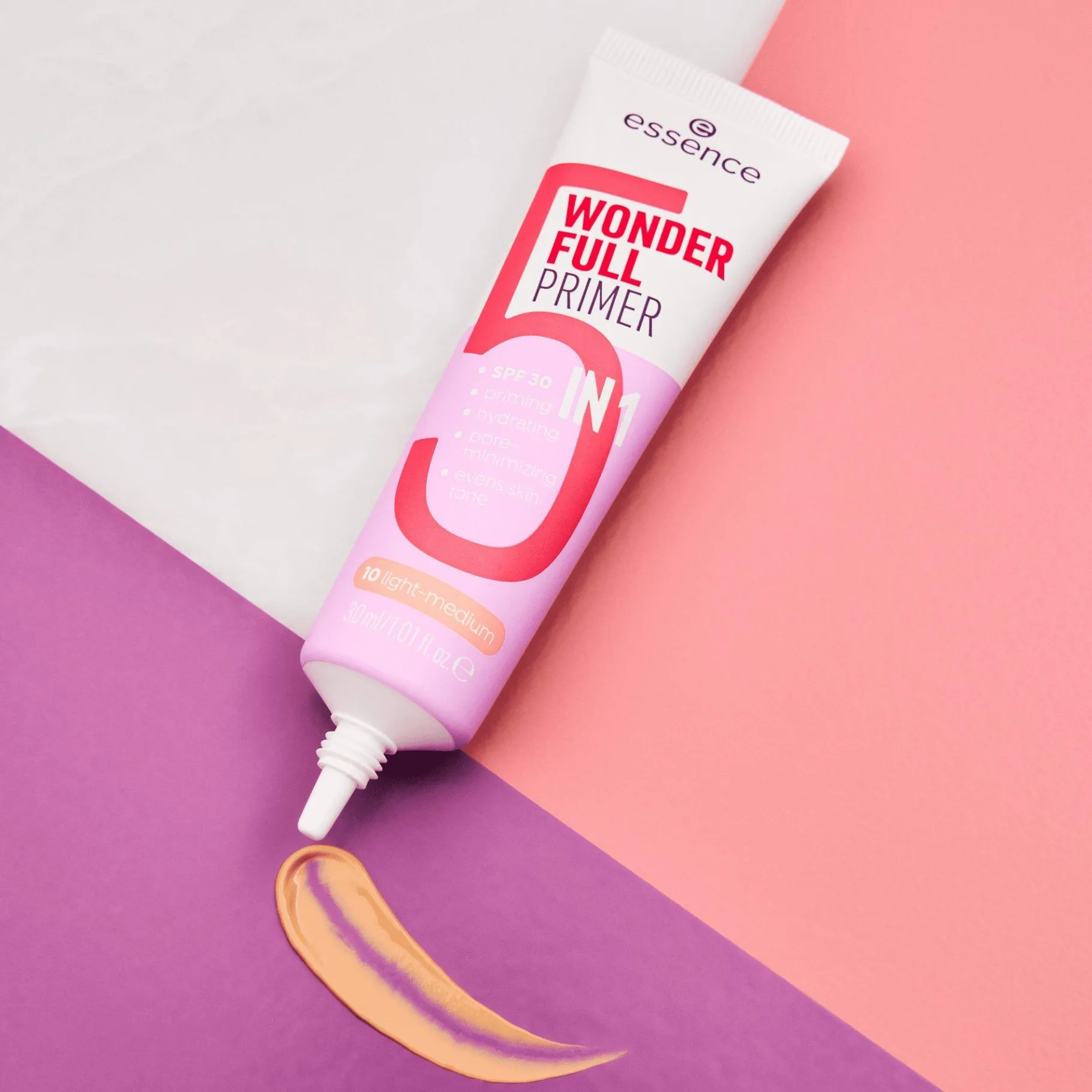 essence Prebase Y Spray Fijador>PREBASE WONDER FULL 5 EN 1