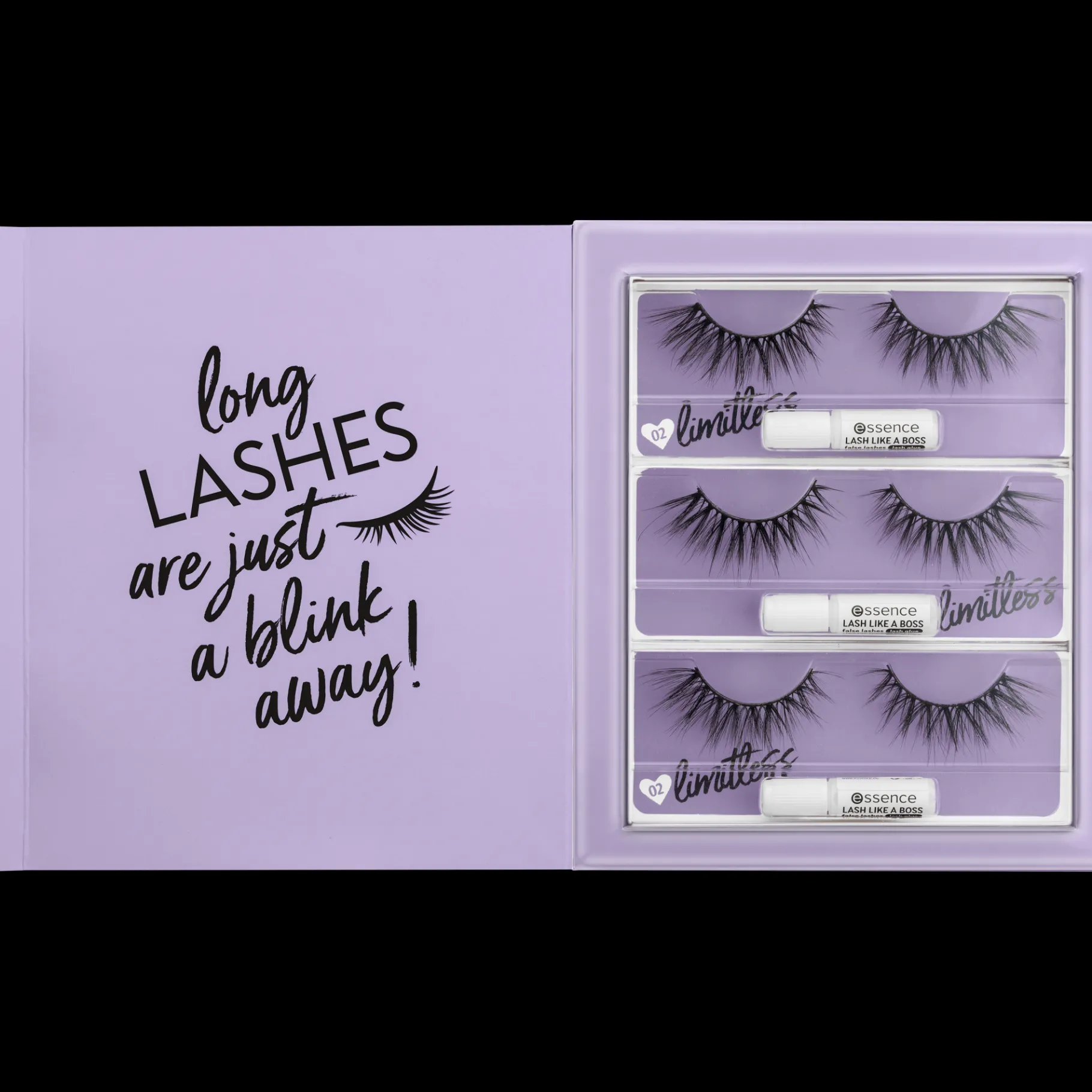 essence Pestañas Artificiales>Set de pestañas artificiales x3 LASH LIKE A BOSS