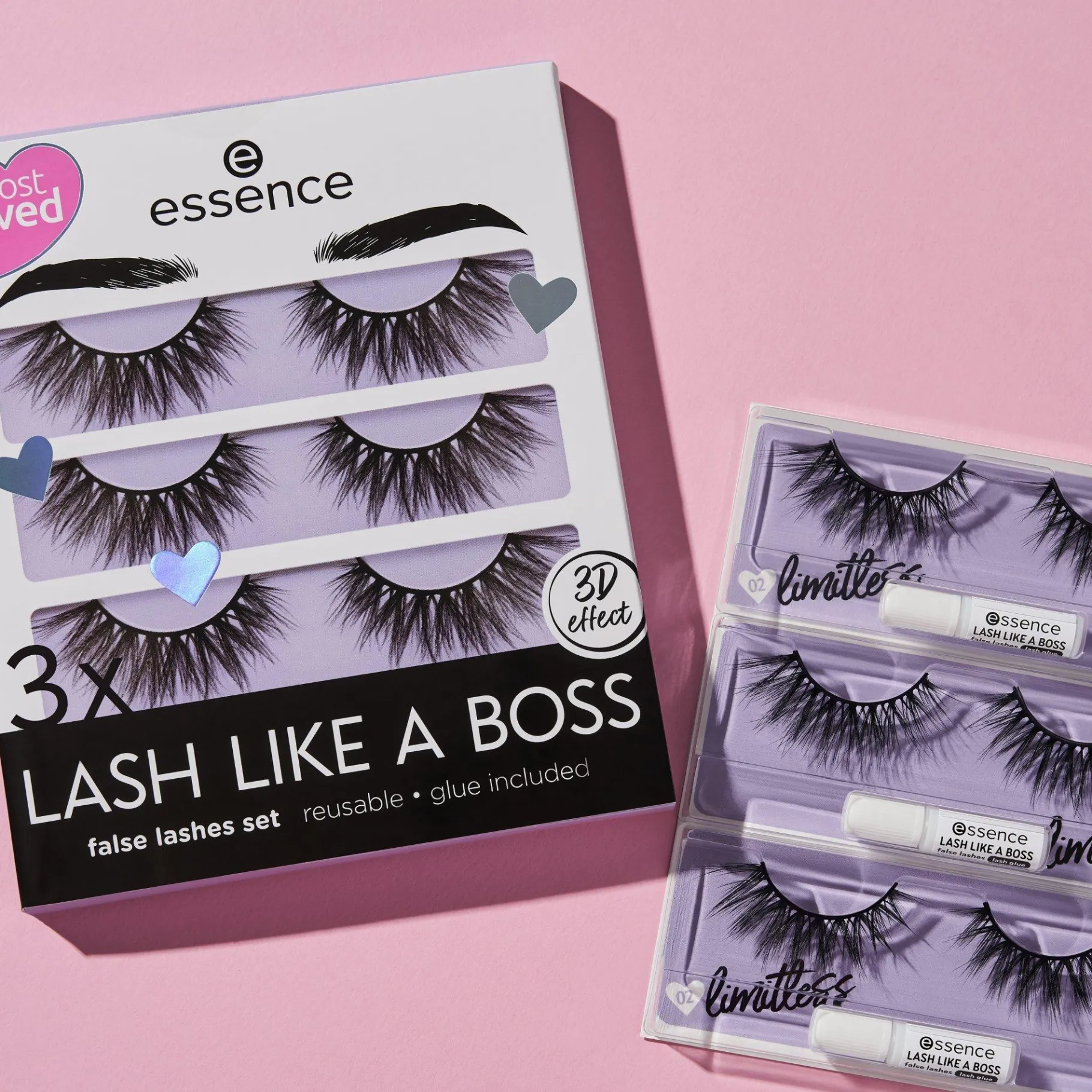 essence Pestañas Artificiales>Set de pestañas artificiales x3 LASH LIKE A BOSS