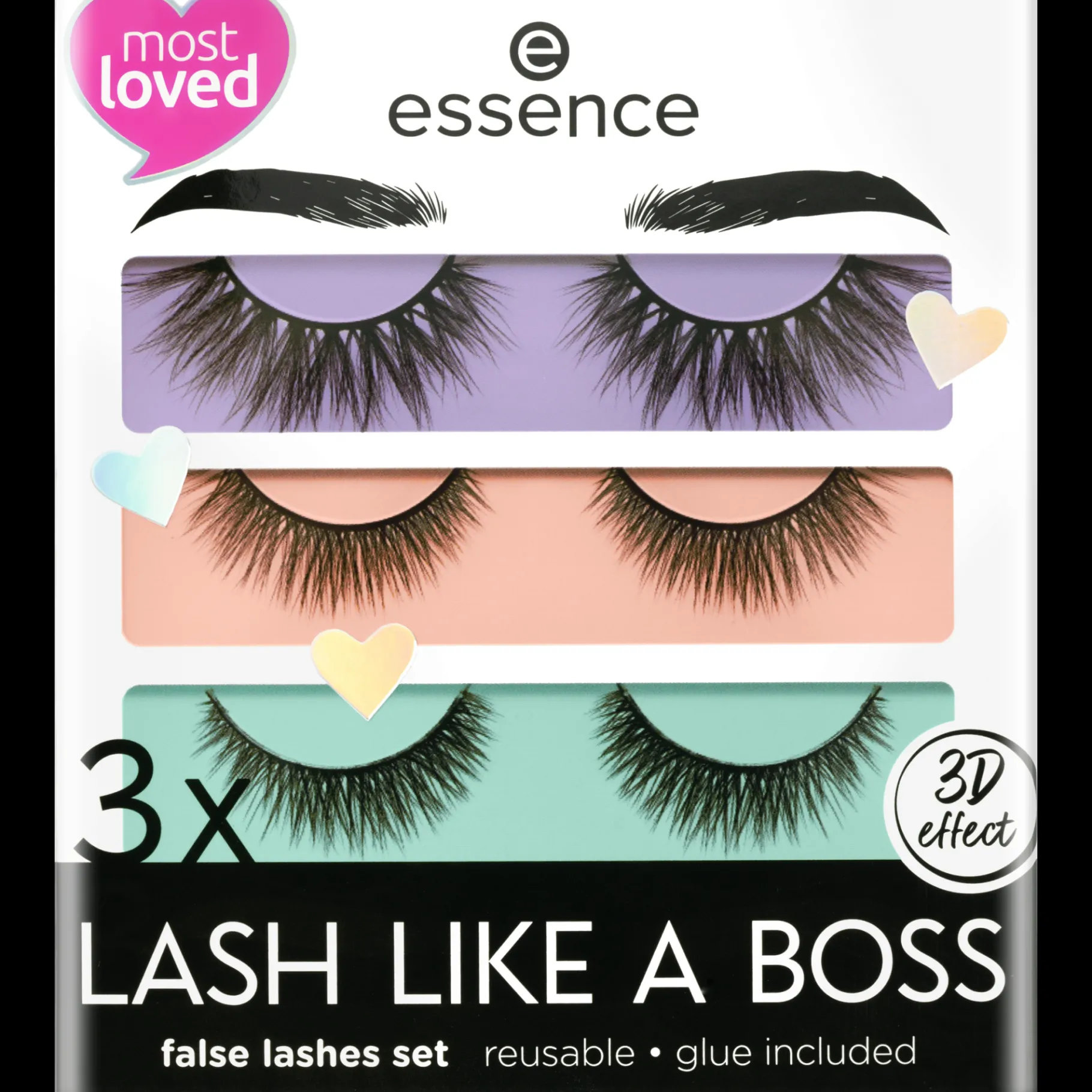 essence Pestañas Artificiales>Set de pestañas artificiales x3 LASH LIKE A BOSS