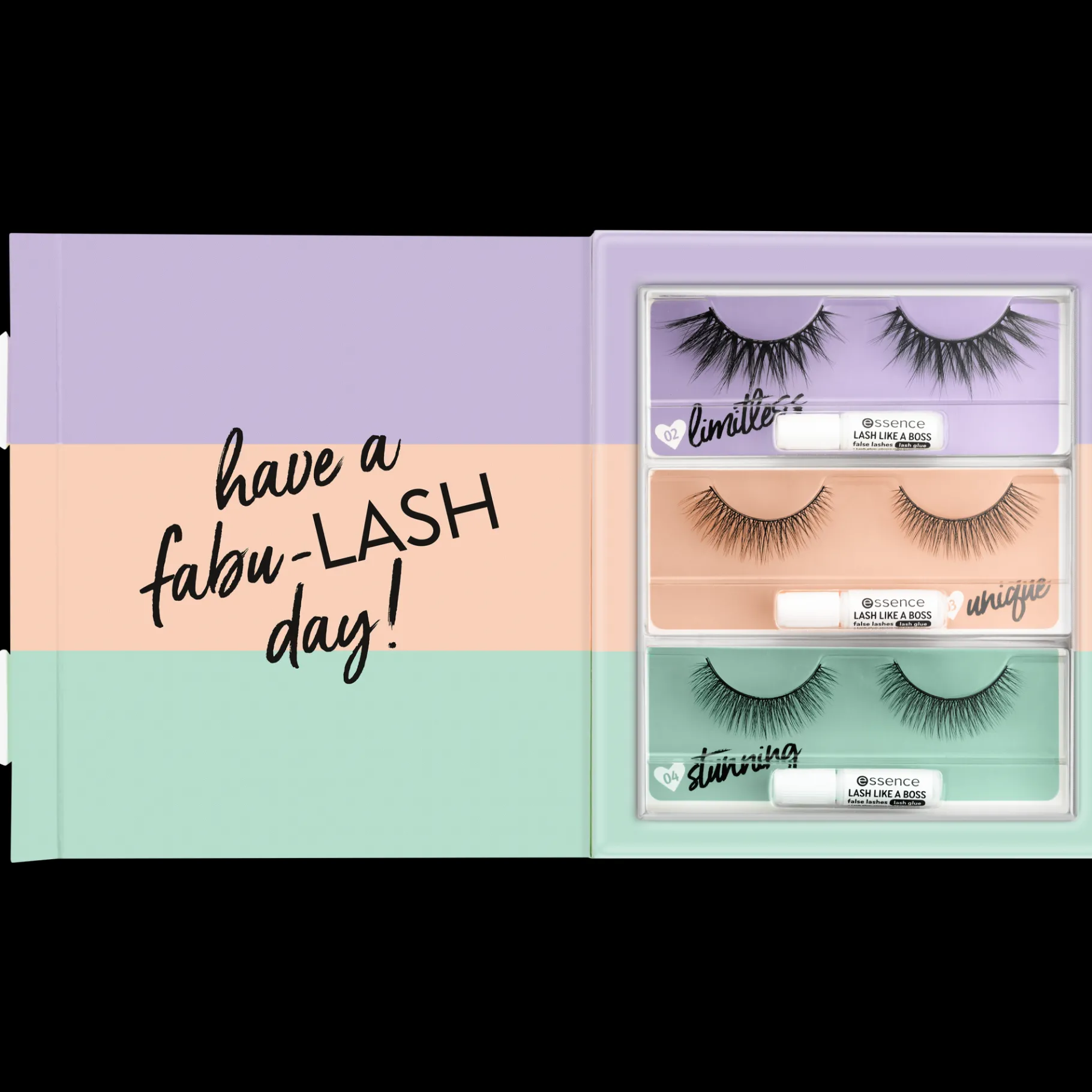 essence Pestañas Artificiales>Set de pestañas artificiales x3 LASH LIKE A BOSS